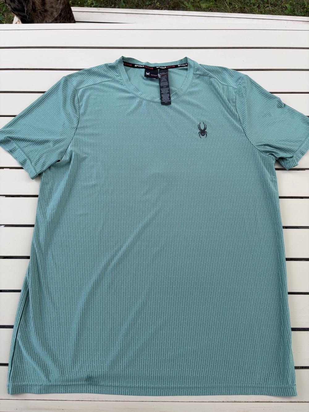 Spyder Men's Light Teal Performance Short Sleeve Polo